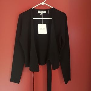 Diane Von Furstenburg Knit Wrap Sweater - NEW